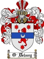 O'Delany Family Crest / Coat of Arms JPG or PDF Image Download