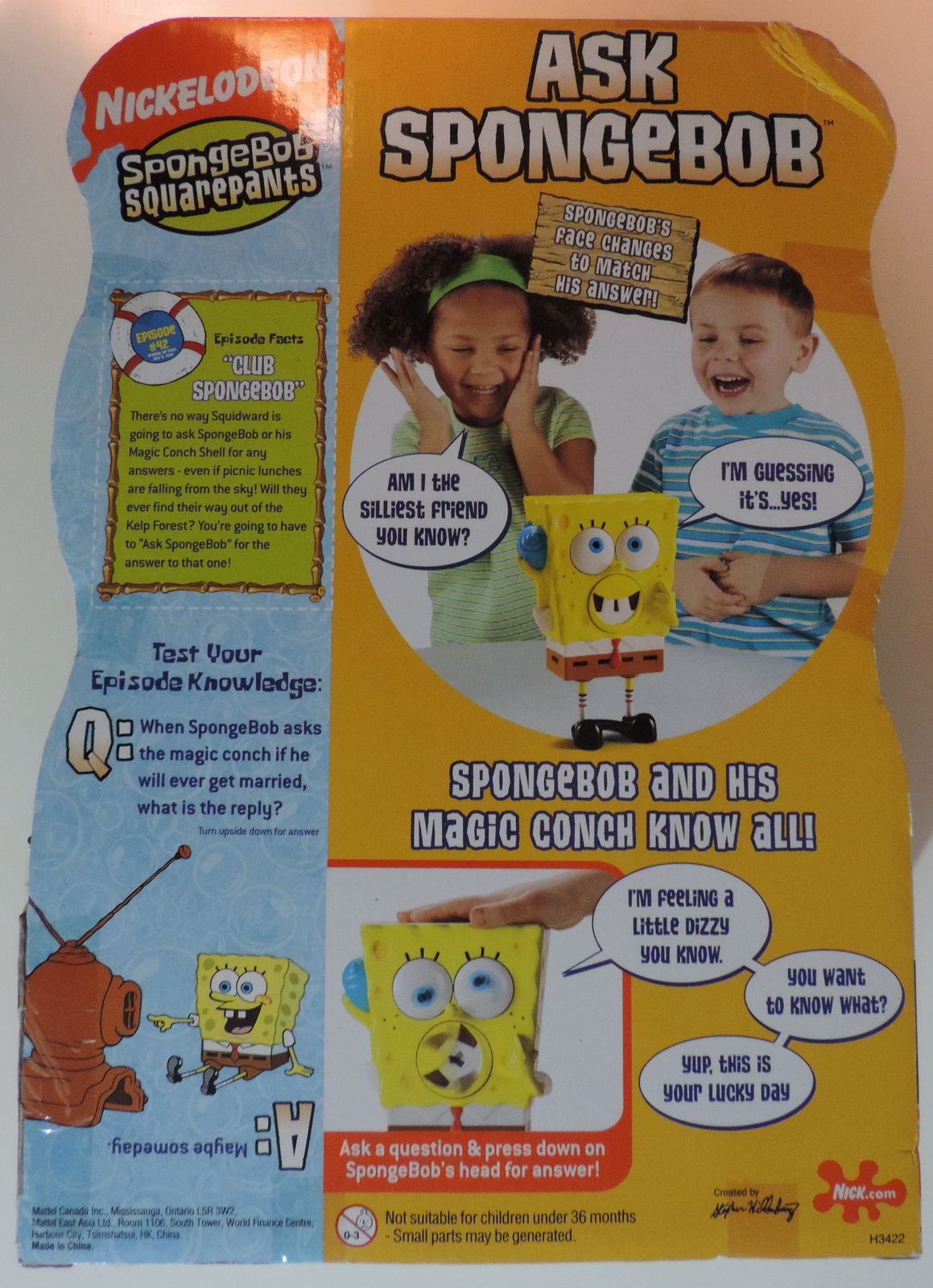 spongebob magic conch shell toy