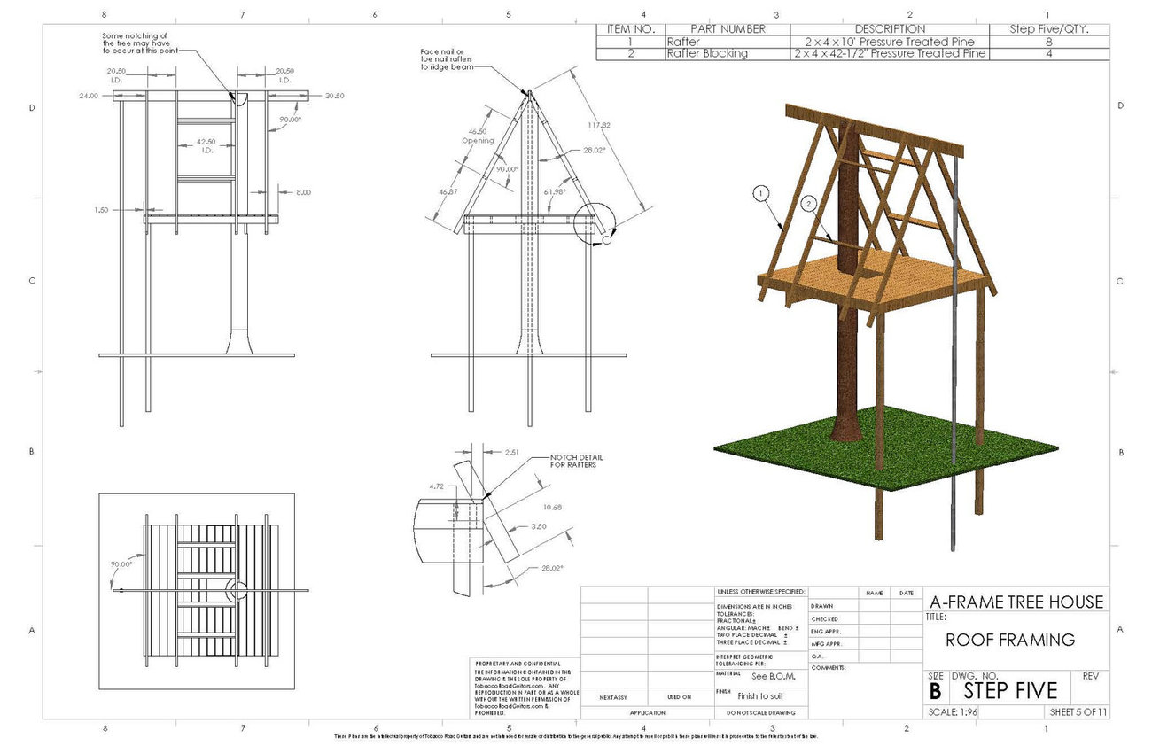  A Frame  Tree House  Building Plans  and Instructions 