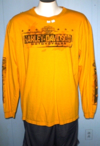 Harley-Davidson Yellow Long Sleeve Shirt XL Orlando, Florida - T-Shirts