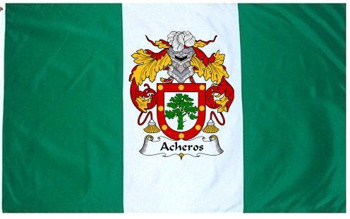 Acheros Coat of Arms Flag / Family Crest Flag