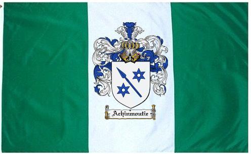 Achinmoutie Coat of Arms Flag / Family Crest Flag
