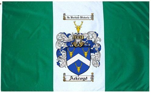 Ackroyd Coat of Arms Flag / Family Crest Flag