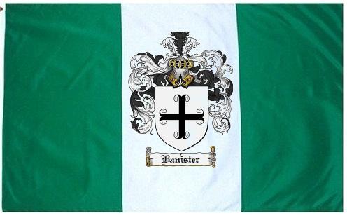 Banister Coat of Arms Flag / Family Crest Flag
