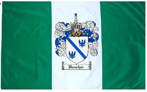 Boucher Coat of Arms Flag / Family Crest Flag