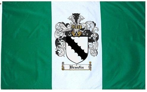 Breedin Coat of Arms Flag / Family Crest Flag