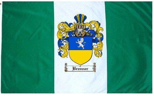 Brenner Coat of Arms Flag / Family Crest Flag