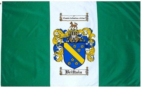 Brittain Coat of Arms Flag / Family Crest Flag