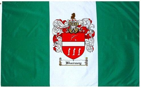 Burney Coat of Arms Flag / Family Crest Flag