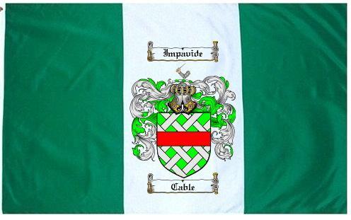 Cable Coat of Arms Flag / Family Crest Flag