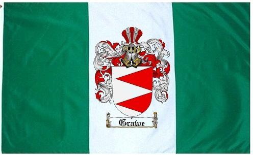 Grawe Coat of Arms Flag / Family Crest Flag
