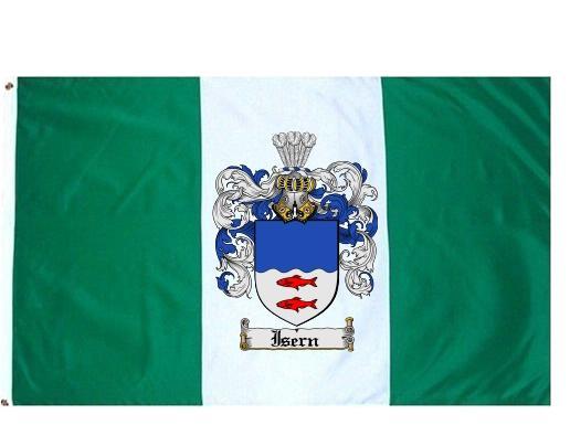 Isern Coat of Arms Flag / Family Crest Flag