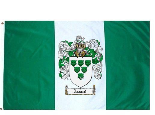 Izzard Coat of Arms Flag / Family Crest Flag