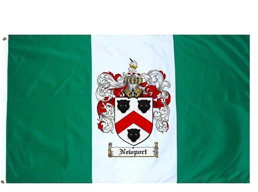 Newport Coat Of Arms Flag / Family Crest Flag - Coat Of Arms