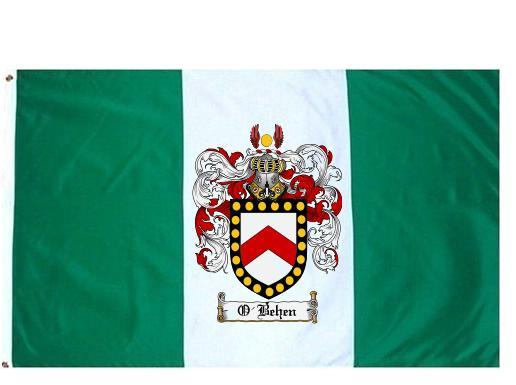 O'Behen Coat of Arms Flag / Family Crest Flag