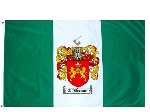 O'Brenon Coat of Arms Flag / Family Crest Flag