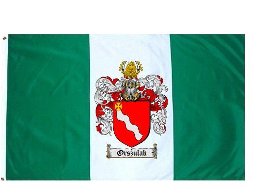 Orszulak Coat of Arms Flag / Family Crest Flag