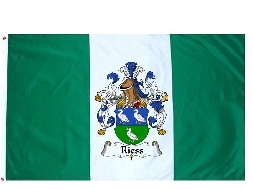 Riess Coat of Arms Flag / Family Crest Flag