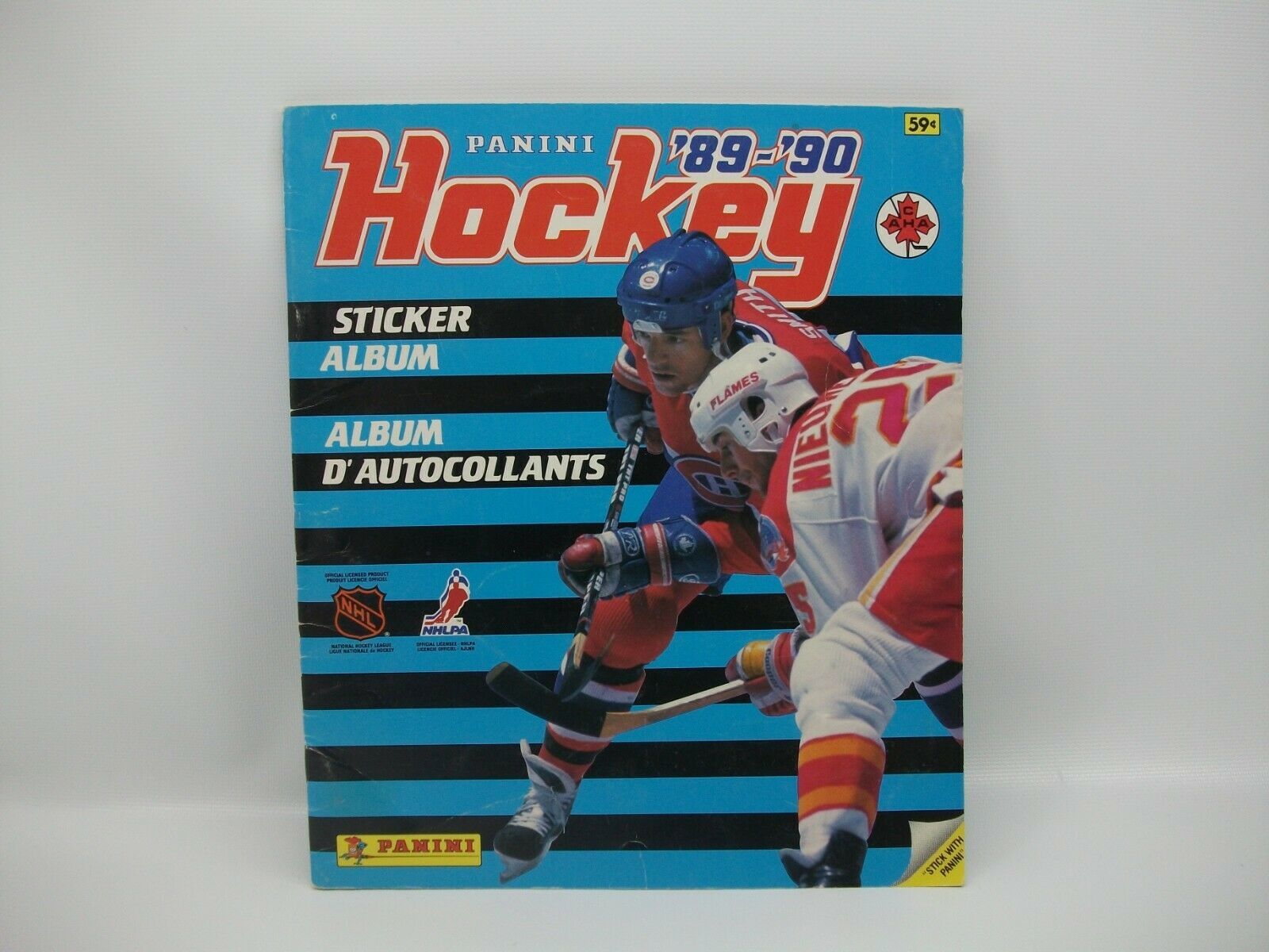 Vintage Panini 8990 Hockey Sticker Album Damaged Book