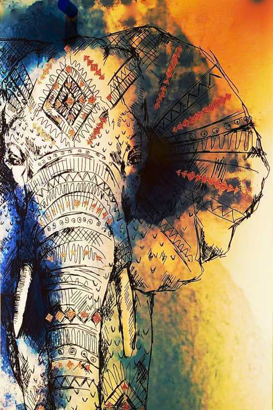 12x18 Wall Poster Indian Elephant Art Home And Similar Items