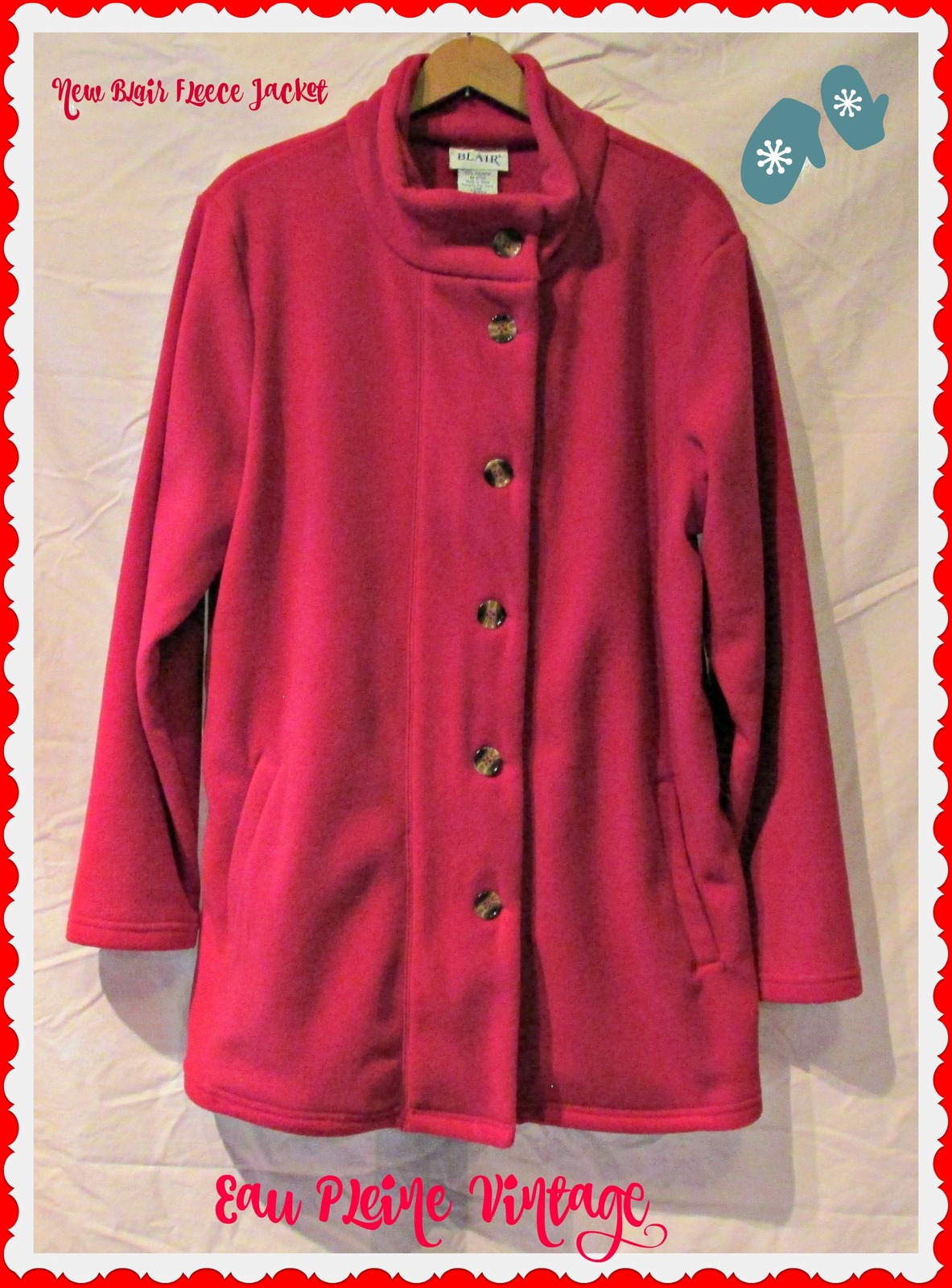 Scandia Red Fleece Coat from Blair Ladies Misses Coats & Jackets