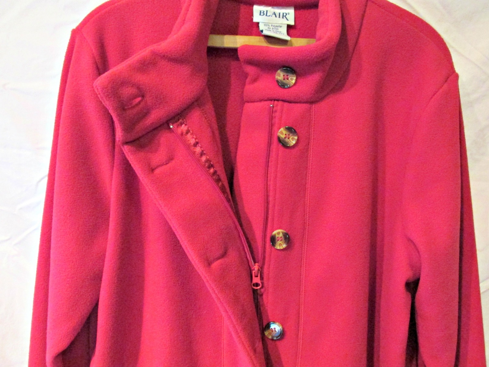 Scandia Red Fleece Coat from Blair Ladies Misses - Coats & Jackets