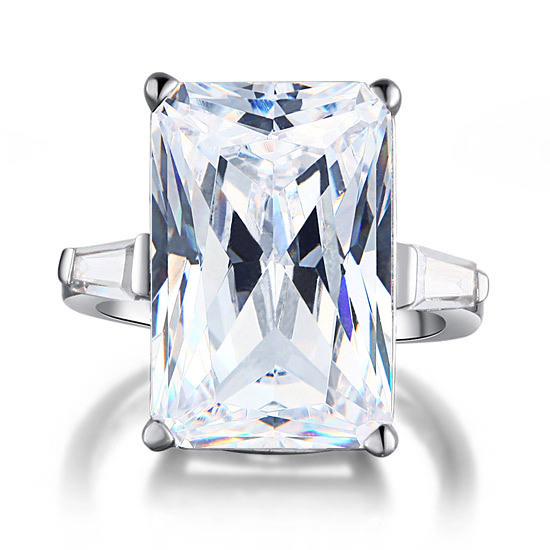 Sterling Silver Wedding Anniversary Ring 8.5 Ct Created Diamond Luxury Jewelry
