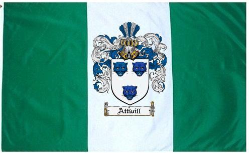 Attwill Coat of Arms Flag / Family Crest Flag