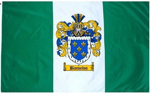 Banuelos Coat of Arms Flag / Family Crest Flag