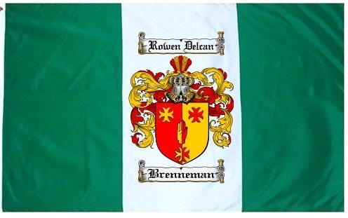 Brenneman Coat of Arms Flag / Family Crest Flag