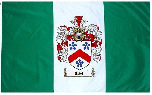 Girl Coat of Arms Flag / Family Crest Flag