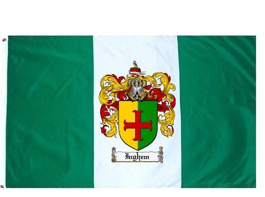 Inghem Coat of Arms Flag / Family Crest Flag
