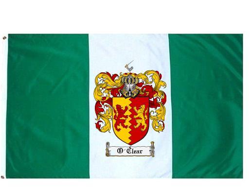 O'Clear Coat of Arms Flag / Family Crest Flag