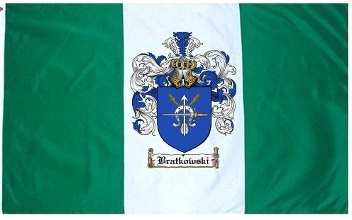Bratkowski Coat of Arms Flag / Family Crest Flag