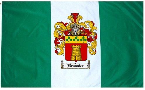 Brossier Coat of Arms Flag / Family Crest Flag