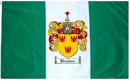Brunton Coat of Arms Flag / Family Crest Flag