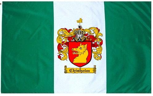 Chisholm Coat of Arms Flag / Family Crest Flag - Coat of Arms