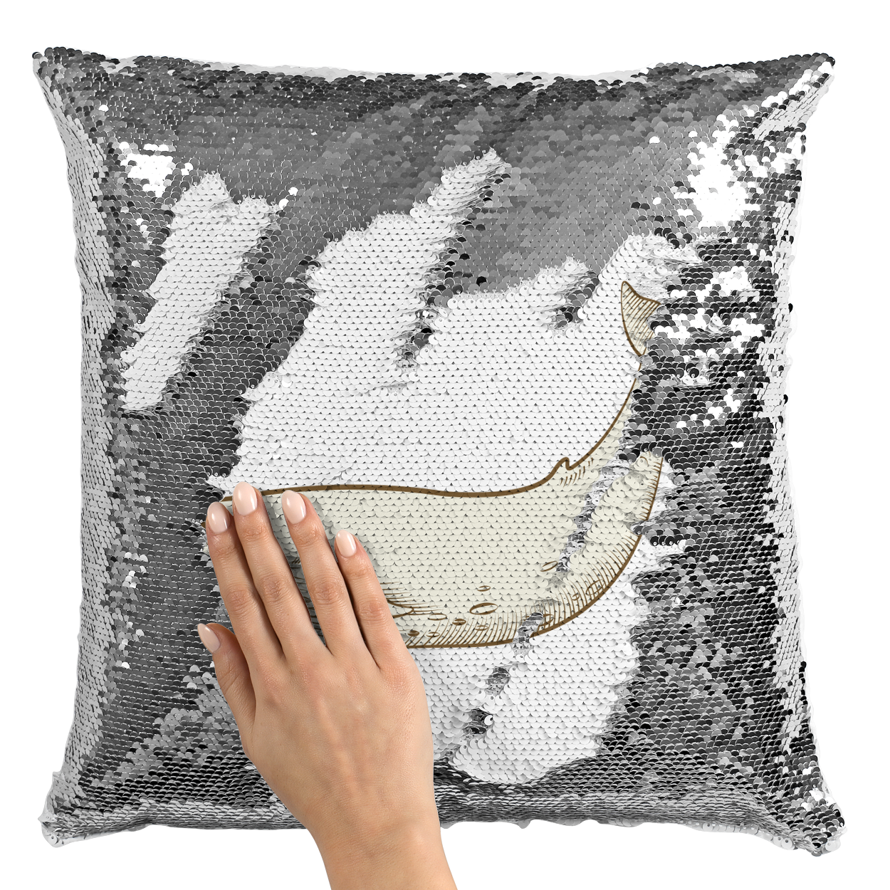 Sequin Pillow With Stuffing Blue Whale Pillow Sea Life Nautical Theme