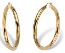 14K Yellow Gold Nano Diamond Resin Filled Hoop Earrings - $474.99