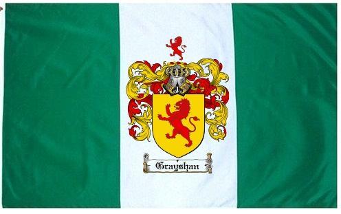 Grayshan Coat of Arms Flag / Family Crest Flag