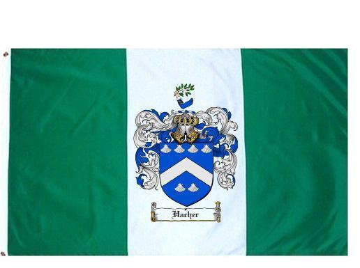 Hacher Coat of Arms Flag / Family Crest Flag