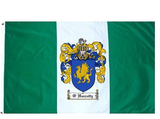 O'Hanratty Coat of Arms Flag / Family Crest Flag