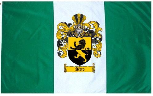 Aceto Coat of Arms Flag / Family Crest Flag