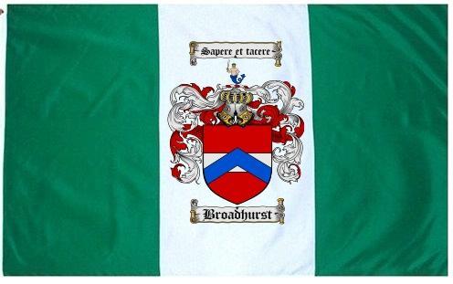 4crests - Broadhurst coat of arms flag / family crest flag