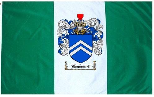 Brasswell Coat of Arms Flag / Family Crest Flag
