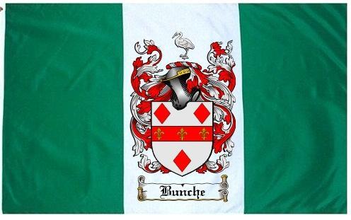 Bunche Coat of Arms Flag / Family Crest Flag