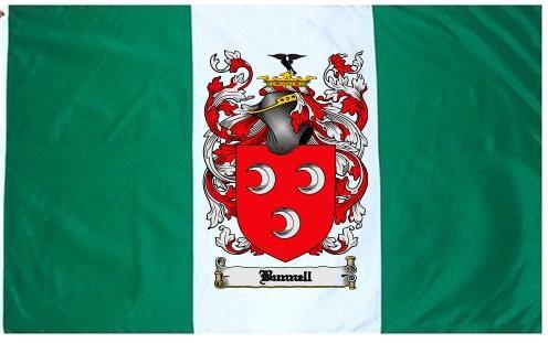 Bunnell Coat of Arms Flag / Family Crest Flag