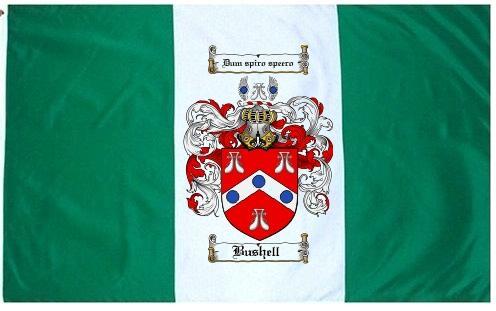 Bushell Coat of Arms Flag / Family Crest Flag