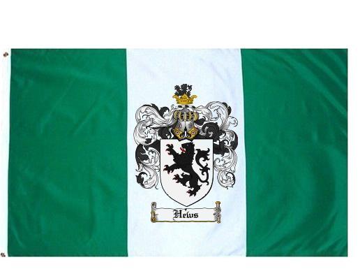 Hews Coat of Arms Flag / Family Crest Flag