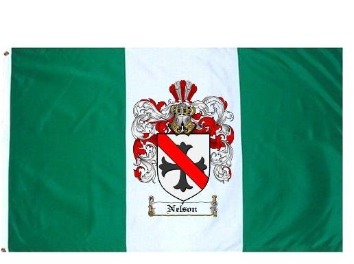Nelson Coat of Arms Flag / Family Crest Flag Coat of Arms